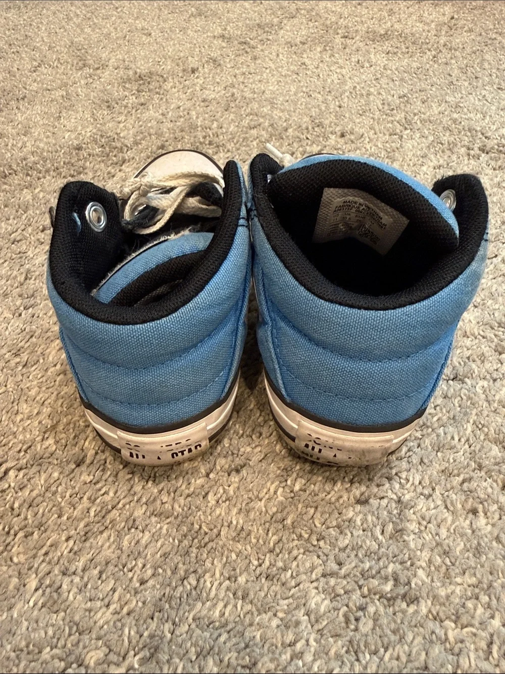 Converse | Kids Black and Blue High-Top Sneakers